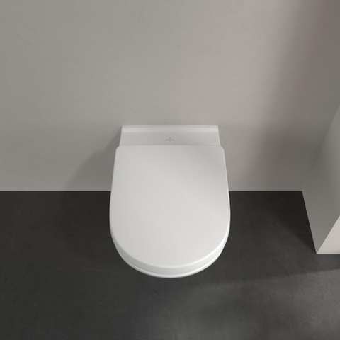 Villeroy & Boch O.novo pack wandcloset - met spoelrand - diepspoel zitting - softclose - White Alpine (glans wit) 0124208