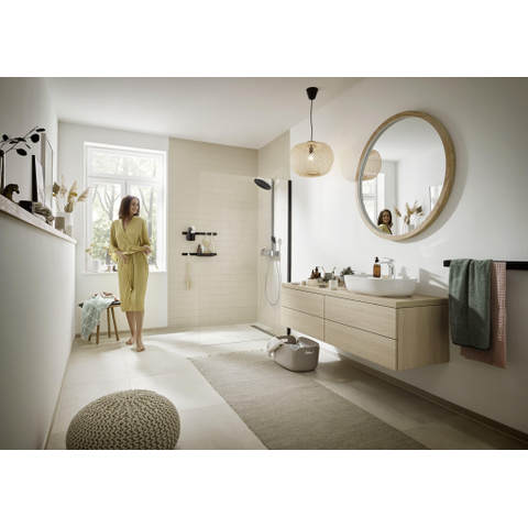 Hansgrohe Wallstoris Handdoekhaak - 1x3.9x3.3cm - 2 stuks - mat zwart SW651297