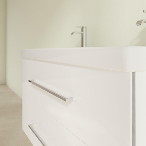 Villeroy et Boch Avento meuble sous lavabo 96.7x52x44.7cm avec 2 tiroirs Crystal white SW59903