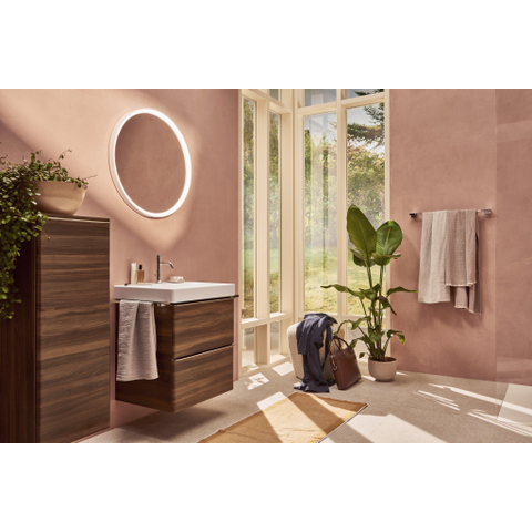 Hansgrohe Xelu Q Armoire mi-haute - 106.5x40x35cm - 1 porte - poignée blanc mat - fermeture amortie - charnière gauche - dark walnut SW995231