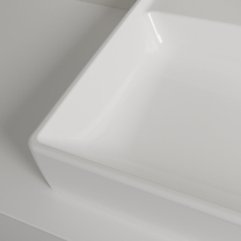 Villeroy & Boch Collaro meubelwastafel onderzijde - geslepen - 80x47cm - met overloop - 1 kraangat - White Alpine (glans wit) SW358317