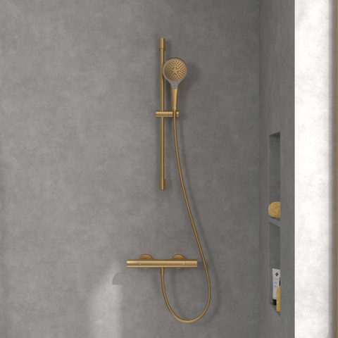 Villeroy & Boch Universal Taps & Fittings Mitigeur thermostatique de douche pour douche Rond - Brushed Gold (or) SW974116