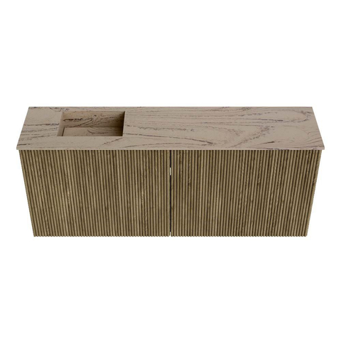 Mondiaz JOYA-DLUX 100cm toiletmeubel - kleur Dusk - Wastafel FAYE positie Links 1 kraangat kleur Arena. SW1425751