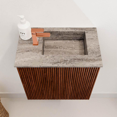 Mondiaz JOYA-DLUX Meuble de toilette 40cm - couleur Ruby - Lavabo FAYE position Droite 1 trou de robinet couleur Oza SW1425485