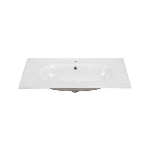 Saniclass Chaci Lavabo - 80x46x14cm - 1 trou de robinet - céramique - blanc SW718717