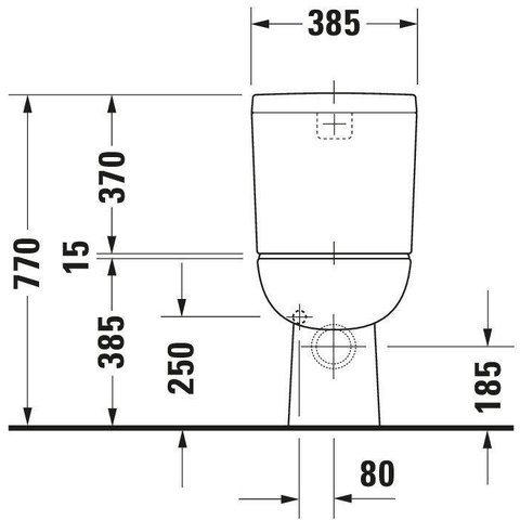 Duravit D Code Cuvette pour pack WC à fond creux EH Blanc 0315138