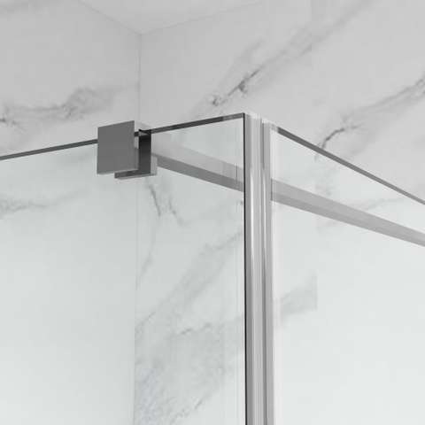 Fortifura Galeria Cabine de douche - 100x80cm - profilé - verre de sécurité - anti-calcaire - Chrome SW1224372