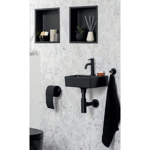Saniclass Hide luxe Inbouwnis - 30x30x7cm - met flens - zwart mat SHOWROOMMODEL SHOW26907