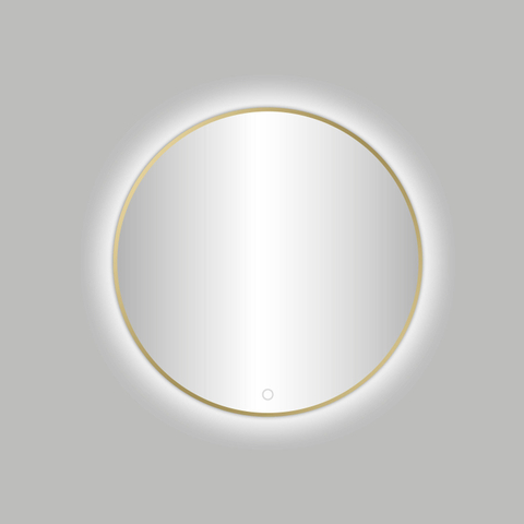 Best Design Nancy Venise Miroir avec éclairage LED rond 80cm Doré mat SW373290