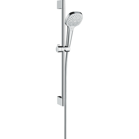 Hansgrohe Croma select e Multi glijstangset - met Croma - select E Multi - handdouche - ecosmart - 65cm - met isiflex B - doucheslang - 160cm wit/chroom - wit chroom 0605308