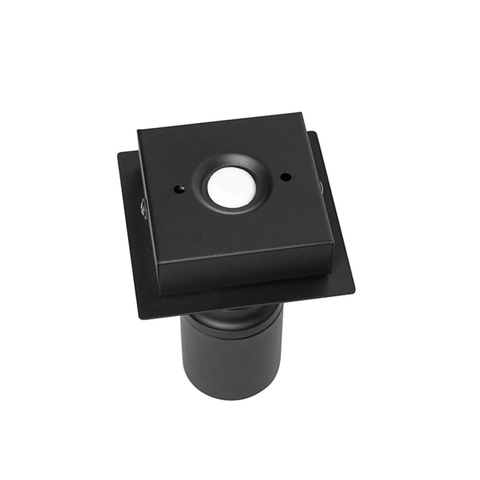 QAZQA Ducha Plafonnier de salle de bains - 10x10cm - 1 spot - IP44 - carré - noir mat SW1187256