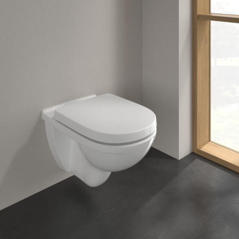 Villeroy & Boch O.novo pack wandcloset - met spoelrand - diepspoel zitting - softclose - White Alpine (glans wit) 0124208