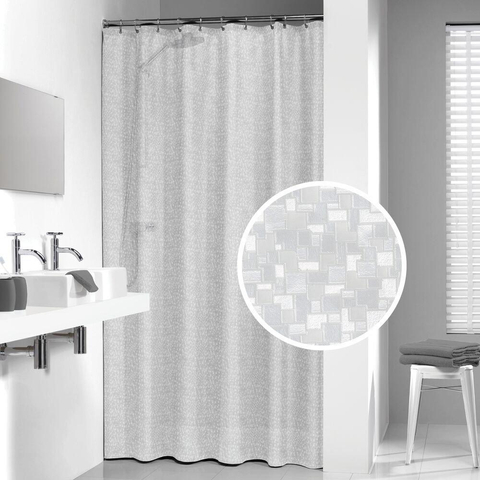 Sealskin Perle Rideau de douche PEVA 180x200 cm Transparent SW23139