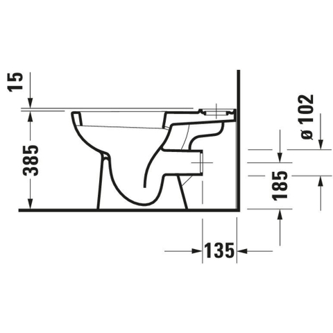 Duravit D-code Closet - staand 735mm - diepspoel - horizontale - afv - zonder reservoir - wit 0315138