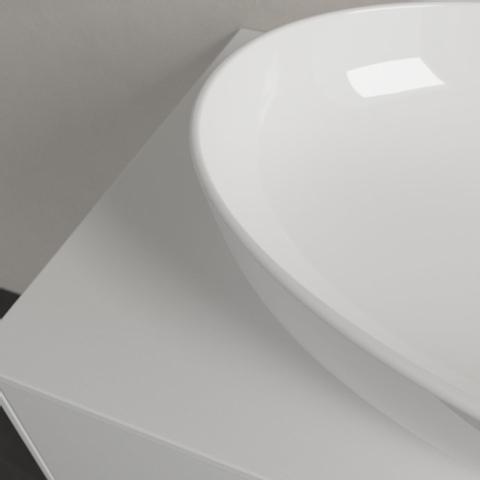 Villeroy & Boch Artis opzetwastafel ovaal - 61x41x12.5cm - zonder kraangat - zonder overloop - zonder plug - White Alpine (glans wit) 1025294