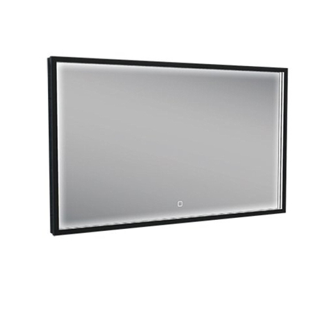 Wiesbaden Miroir avec éclairage LED 100x60cm sans condensation Noir mat SW373498