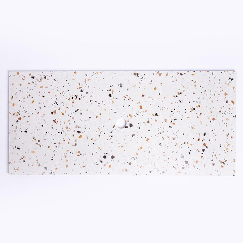 Saniclass Tops Plan de toilette - 100x1.8x46cm - 1 évacuation - sans trous de robinet - Terrazzo SW915231