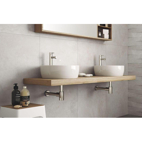 ÉCHANTILLON Terravito Velaro carreau mural et de sol - 60x60cm - Carré - 9mm - rectifié - effet béton - pearl SW736462