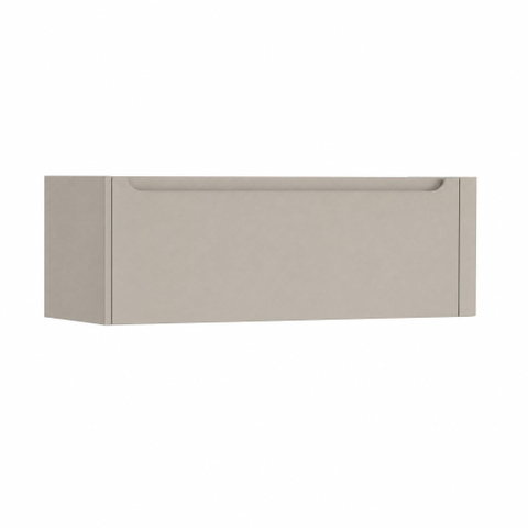 H&R Badmeubelen Juice meuble sous-vasque - 120x45x40cm - angle droit arrondi - 1 tiroir - poignée intégrée - beige mat SW1110049