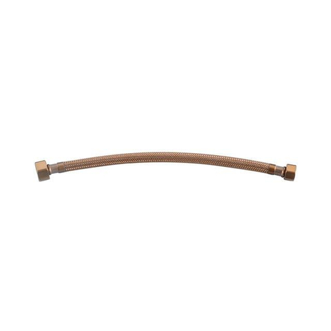 Fortifura Calvi Robinet d'arrêt d'angle avec tuyau flexible - tuyau de 30cm - 1/2\"x3/8\"" - cuivre brossé" SW1382533