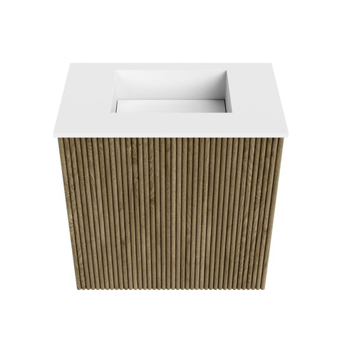 Mondiaz JOYA 40cm toiletmeubel - kleur Dusk - Wastafel FAYE positie Midden Zonder kraangat kleur Talc. SW1421548