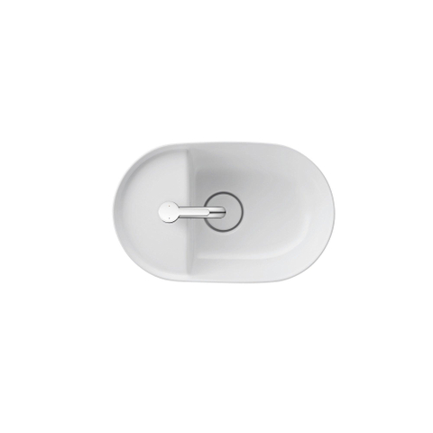 Duravit Luv Fontein - 42x27cm - 1 kraangat L en R - zonder overloop - glans wit SW227985