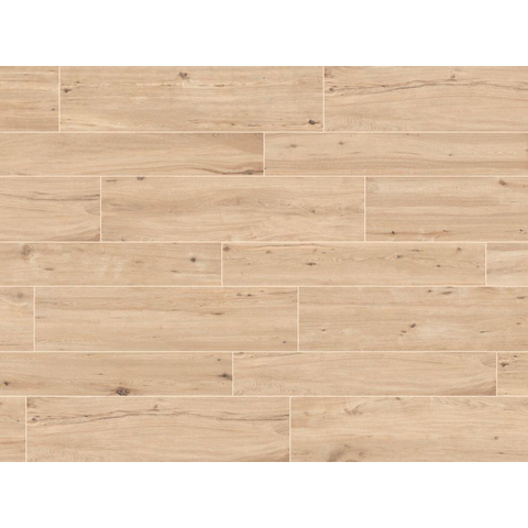 SAMPLE Terravito Darivo wand- en vloertegel - 30x121cm - 10mm - Rechthoek - gerectificeerd - Houtlook - Beige mat SW736484