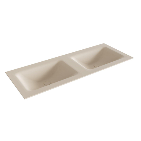 Mondiaz CLOUD Linen solid surface inbouw wastafel 120cm dubbel SW429750