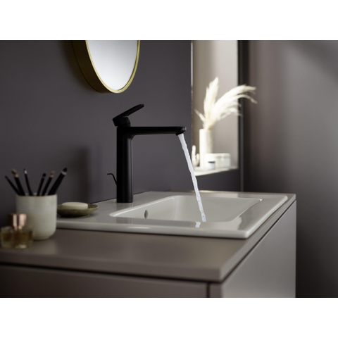Hansgrohe Vernis Blend Eengreeps wastafelmengkraan - 190 met PopUp - trekwaste - mat zwart SW651526