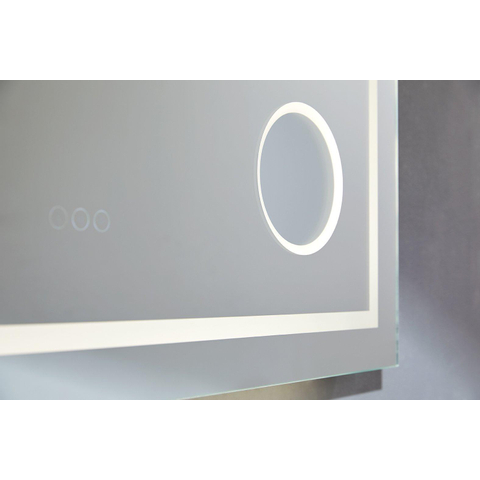 Thebalux I spiegel – 80x75 cm – directe en indirecte LED – spiegelverwarming, bluetooth-speaker – Aluminium SW716325