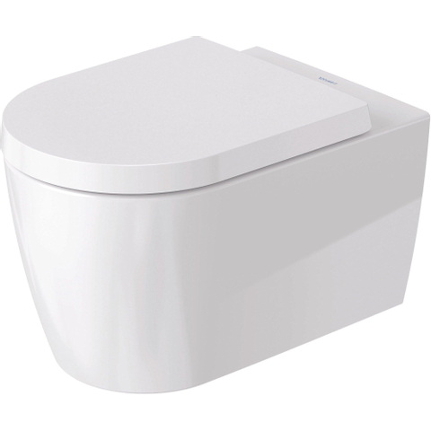 Duravit ME by Starck wandclosetpack spoelrandloos 37x57cm Wondergliss met softclose closetzitting wit SW297039