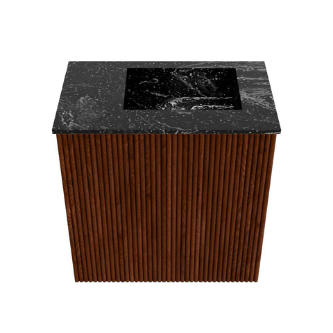 Mondiaz JOYA-DLUX 40cm toiletmeubel - kleur Ruby - Wastafel FAYE positie Rechts 1 kraangat kleur Lava. SW1423598
