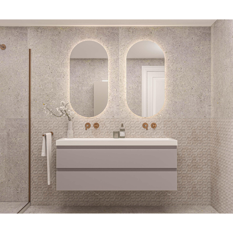 INK SP27 spiegel – ovaal – 60x120 cm – indirecte LED rondom – spiegelverwarming, dimbaar – zonder kader SW798459