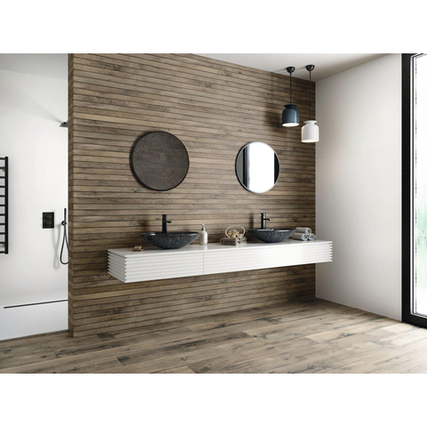 ÉCHANTILLON Terravito Caldera carreau mural - 33,3x100cm - Rectangulaire - rectifié - effet bois - Elm mat SW1131128