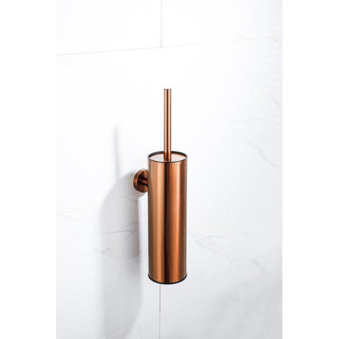 Fortifura Calvi toiletset 5-delig - toiletrolhouder - reserverolhouder - toiletborstelhouder - handdoekhaak - pedaalemmer - PVD - geborsteld koper SW1442463