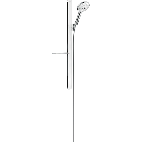 Hansgrohe Raindance Select S Unica - doucheset - glijstang - raindance - select S - 120 - 3jet - handdouche - zeepschaal - 90cm - doucheslang - 160cm - wit/chroom - wit chroom SW157204