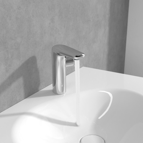 Villeroy & Boch Antao 1 greeps wastafelkraan - 173mm - met push open afvoergarnituur - hoogglans chroom SW974147
