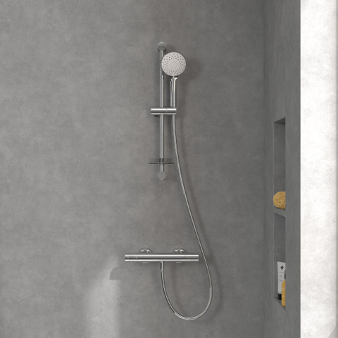 Villeroy & Boch Universal Showers Glijstangset - met drie functies - voor wandmontage - hoogglans chroom SW974411