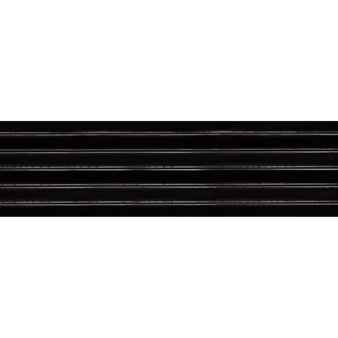 SAMPLE vtwonen Tegels Rib Wandtegel - 13x45cm - 9mm - Witte scherf - Azabache (Zwart) SW1221063