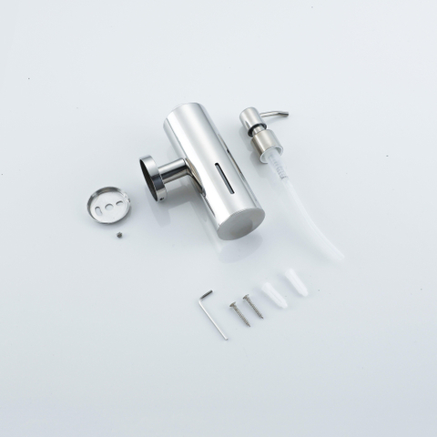 Fortifura Calvi zeepdispenser - wand - rond - chroom OUTLETSTORE STORE43568
