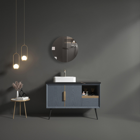 Adema Lonato spiegel – Ø60 cm – zonder verlichting – Zwart mat SW640032