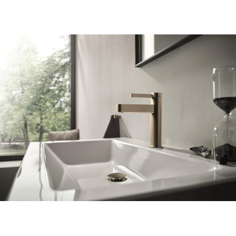 Hansgrohe Finoris Wastafelmengkraan - 11cm - coolstart - afvoerplug - brons SW1388492