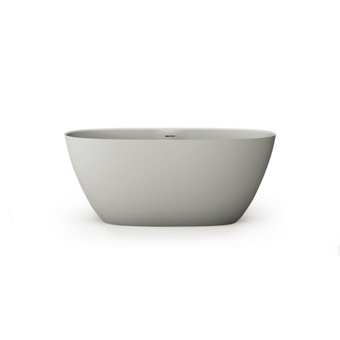 Zeza Element Baignoire îlot- 145x71x60cm - solid surface - gris clair SW1208797