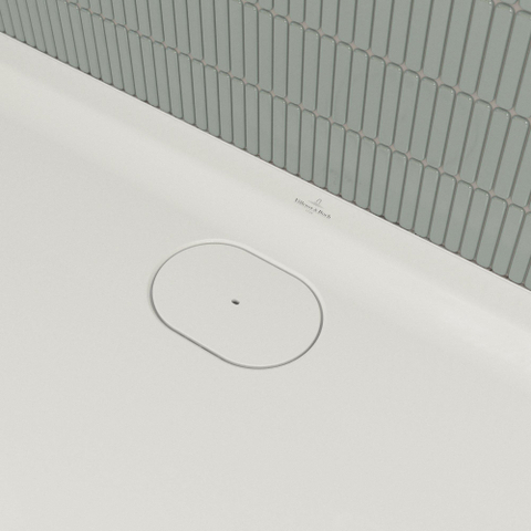 Villeroy & Boch Ecora douchebak - 170x90x3.5cm - afvoer lange zijde - white alpine (wit) SW1558936