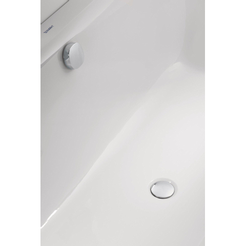 Duravit Happy D.2 Kunststof inbouwbad acryl rechthoekig - met rugsteun rechts - 160x70x46cm - zonder poten - glans wit SW54601