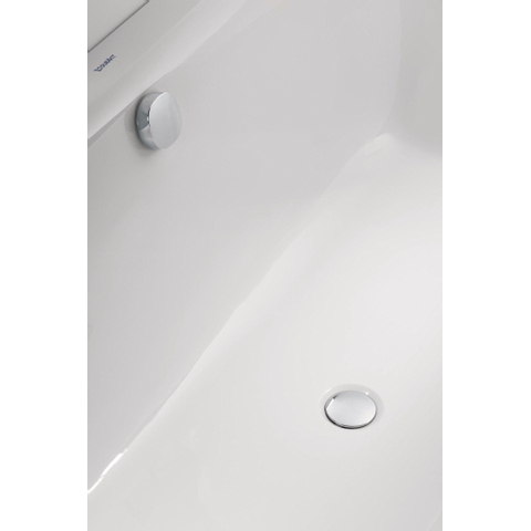 Duravit HappyD 2 Baignoire avec tabliers avec dossier droite 180x80x46cm rectangulaire acrylique avec pieds blanc SW54608