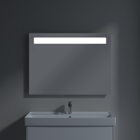 Villeroy & Boch More to see 14 More To See spiegel - met geïntegreerde LED verlichting horizontaal - 3 voudig dimbaar - 100x75x4.7cm - glans zilver 1024969