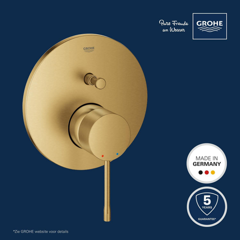 Grohe Essence New Afbouwdeel - voor inbouw badkraan - met omstel - brushed cool sunrise (goud) SW296698