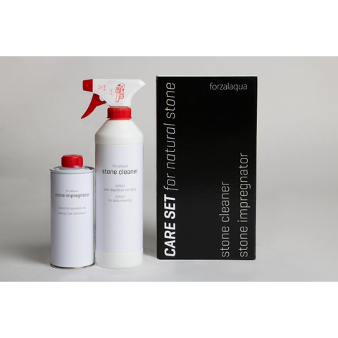 Forzalaqua kit d'entretien pour pierre naturelle incluant chiffon, nettoyant et imperméabilisant SW369838
