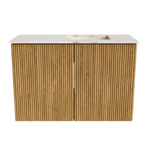 Mondiaz JOYA-DLUX Meuble de toilette 60cm - couleur Oak - Lavabo FAYE position Droite Sans trou de robinet couleur Frappe SW1421912